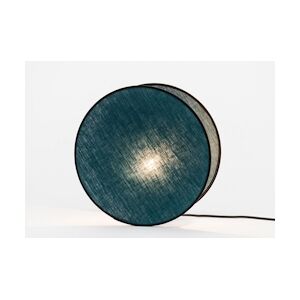 AMADEUS Lampe abat jour Luna D: 30 cm bleu en lin et métal - E27_40W - Tissu Amadeus 30x11.5 cm