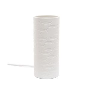 AMADEUS Lampe tube poisson grand modèle - Blanc Rond Porcelaine Amadeus 12x12 cm