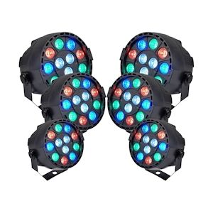 Pack Light PROJECTEURS IBIZA A LED 6 PAR MINI RGBW