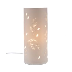 AMADEUS Lampe tube feuilles 28 cm - Blanc Rond Porcelaine Amadeus 12x12 cm