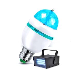 Strobe + Ampoule Mini DIAMS 4 LED's RVBA Lytor Light Mode AUTO, Culot E-27