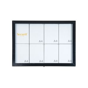 Securit® Black Star Luminaire – Présentoir LED de Menu 8 pages A4 Étanche