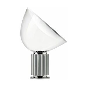 Lampe de table design en métal argenté Taccia - Flos - Publicité