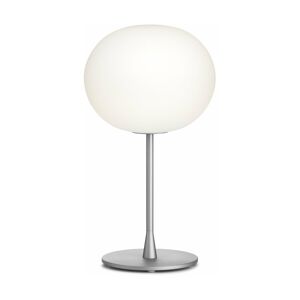 Lampe de table design en verre opalin et acier argenté Glo-Ball - Flos - Publicité