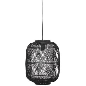 ALTEREGO Suspension style lanterne 'PACITO' en rotin noir