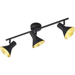 TRIO Plafonnier design Nina 3 Lampes Noir