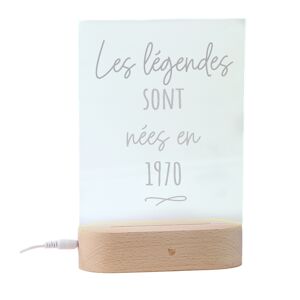 Cadeaux.com Lampe 3d plexi prenom et message annee 1970