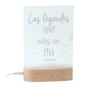 Cadeaux.com Lampe 3d plexi prenom et message annee 1966