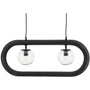 By-Boo Eris - Suspension ovale en bois - Couleur - Noir