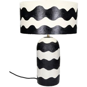 Pomax Mundaka - Lampe à poser en papier ø35cm - Couleur - Noir et blanc