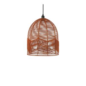 Pomax Cyprus - Suspension en rotin ø35x40cm - Couleur - Orange