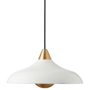 Suspension Super Living URBAN WIDE PENDANT-Suspension Metal & Laiton Ø36cm Blanc