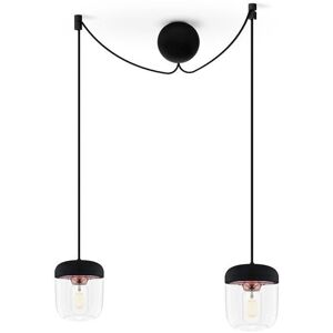 Suspension Umage ACORN-Suspension 2 Lumieres H16cm + Cables noirs Noir