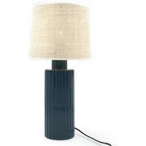 Lampe a poser Maison Sarah Lavoine PORTOFINO-Lampe a poser Rabane/Ceramique Naturel H54cm Bleu