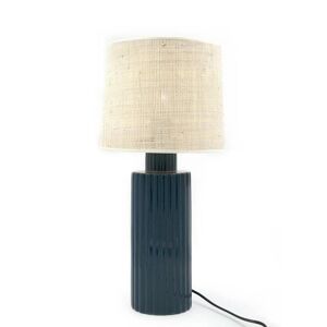 Lampe à poser Maison Sarah Lavoine PORTOFINO-Lampe à poser Rabane/Céramique Naturel H54cm Bleu