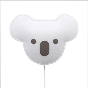 Applique murale BUOKIDS SOFT LIGHT-Applique en Fibres de Polyester recycles Masque Koala H37cm Noir