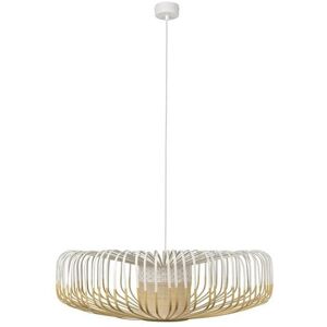 Suspension Forestier BAMBOO-Suspension en Bambou Up Ø80cm Blanc