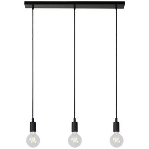 Suspension Lucide FIX-Suspension barre 3 lumieres L75cm Noir