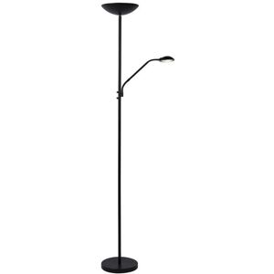 Lucide Lampadaire Lucide ZENITH-Lampadaire LED avec liseuse métal H180cm Noir