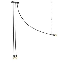 Suspension Serax CRAVACHE-Suspension 3 lumieres caoutchouc/fibre de verre H131cm Noir