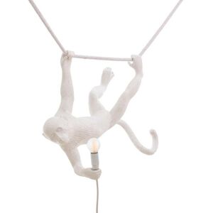 Suspension Seletti MONKEY-Suspension Singe suspendu Résine L59cm Blanc