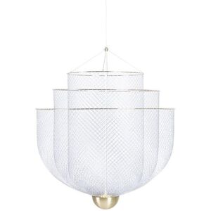 Moooi Suspension Moooi MESHMATICS SMALL-Suspension LED Acier/Laiton Ø58cm Argenté