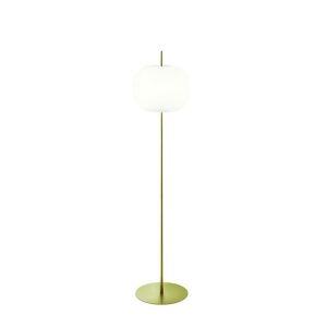 KDLN Lampadaire KDLN KUSHI-Lampadaire avec variateur Verre opalin/Métal H183cm Laiton