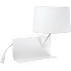 Applique murale Faro HANDY-Applique avec liseuse LED et port USB droite L33cm Blanc - Publicité