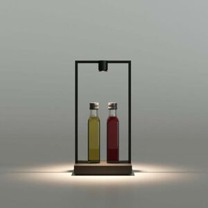 Artemide - Lampe de table LED à piles Curiosity H 36 cm, noir / marron - Publicité