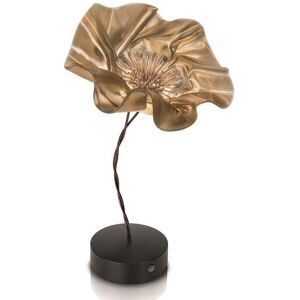 Lampe a poser Slamp LAFLEUR-Lampe LED rechargeable Lentiflex® H26cm Dore