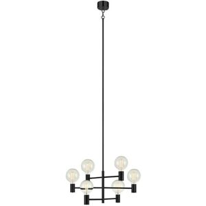 Suspension Markslöjd CAPITAL-Suspension 6 lumieres avec 3 bras orientables Metal Ø62cm Noir