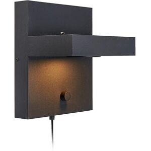 Applique murale Markslöjd KUBIK-Applique etagere LED avec port USB et variateur H31cm Noir