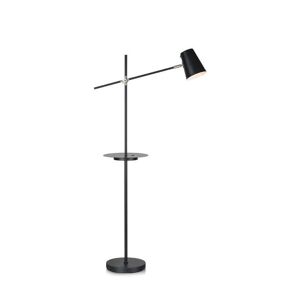 Lampadaire Markslöjd LINEAR-Lampadaire Liseuse avec tablette et port USB H144cm Noir