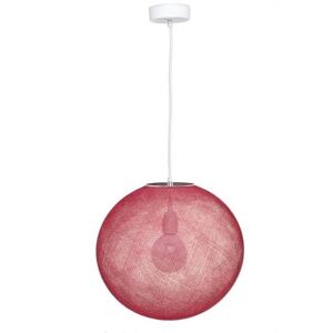 Suspension La Case de Cousin Paul GLOBE LIGHT-Suspension Globe fil tisse Ø36cm Rouge