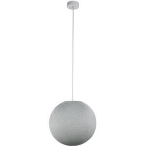 Suspension La Case de Cousin Paul GLOBE S-Suspension en Fils tresses avec cable et rosace Ø31cm Gris