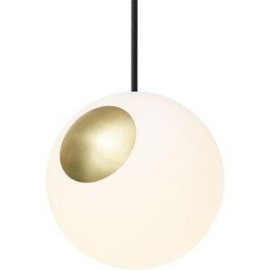 Suspension Nordic Tales BRIGHT SPOT-Suspension Laiton/Verre souffle bouche Ø20cm Blanc