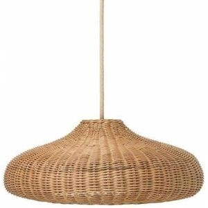 Suspension Ferm Living BRAIDED-Suspension Rotin Ø49.5cm Beige - Publicité