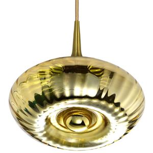 Suspension Elements Lighting GRACE-Suspension Verre Ø28cm Dore