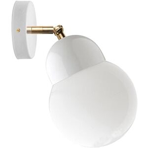 Applique murale Zangra WHITE PORCELAIN AND METAL LAMP-Applique avec diffuseur en porcelaine blanche et metal 10cm Blanc