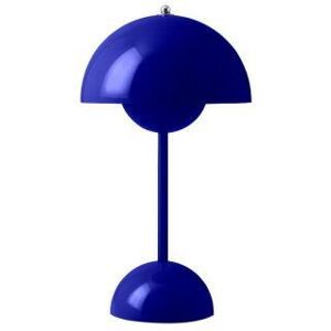 Lampe a poser & Tradition FLOWERPOT VP9-Lampe a poser sans fil avec variateur tactile H29.5cm Bleu