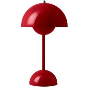 Lampe a poser & Tradition FLOWERPOT VP9-Lampe a poser sans fil avec variateur tactile H29.5cm Rouge