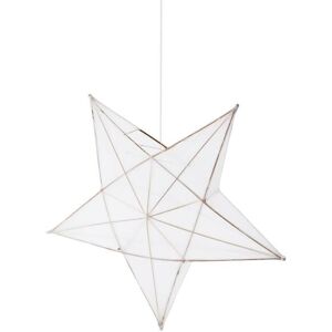 Suspension Petit Pan ETOILE-Suspension en Bambou et Soie L45cm Blanc