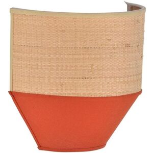 Applique murale Corep MENORCA-Applique coton et raphia naturel H20cm Rouge