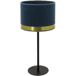 Lampe a poser Metropolight ART DECO-Lampe a poser Velours/Laiton/Metal H40cm Bleu