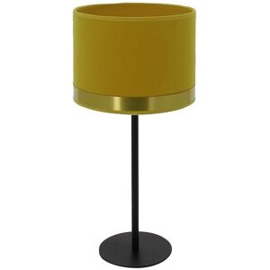 Lampe a poser Metropolight ART DECO-Lampe a poser Velours/Laiton/Metal H40cm Jaune