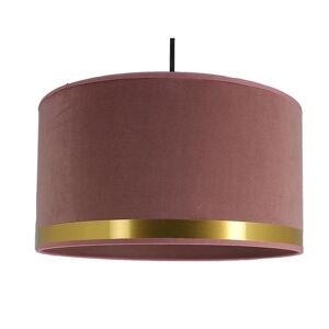 Metropolight Suspension Metropolight ART DECO-Suspension cylindre Velours Ø39cm Rose