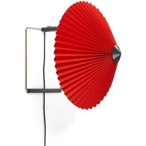 Applique murale Hay MATIN SMALL-Applique murale LED avec Cable Coton/Metal L30cm Rouge