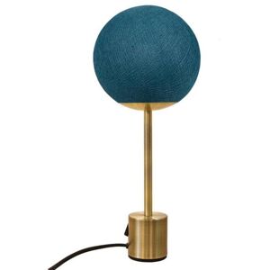 Lampe a poser La Case de Cousin Paul APAPA-Lampe a poser globe tisse H40cm Bleu