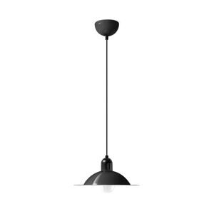 Stilnovo Suspension Stilnovo LAMPIATTA-Suspension Métal Ø28cm Noir