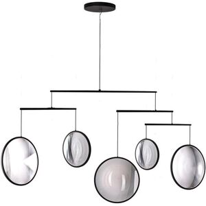 Suspension DCW Editions FOCUS-Suspension 5 lumieres LED L160.8cm Noir